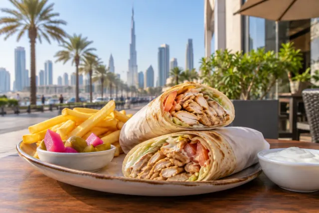 Al Mallah — shawarma 8–12 AED
