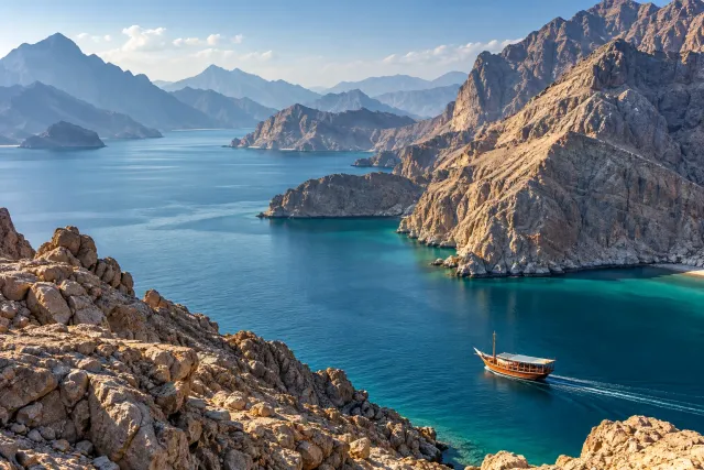 musandam fjords — the norway of arabia — AI illustration