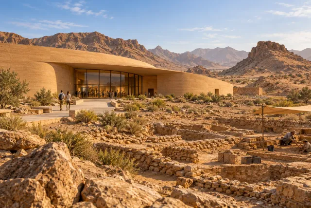 mleiha archaeological centre — AI illustration