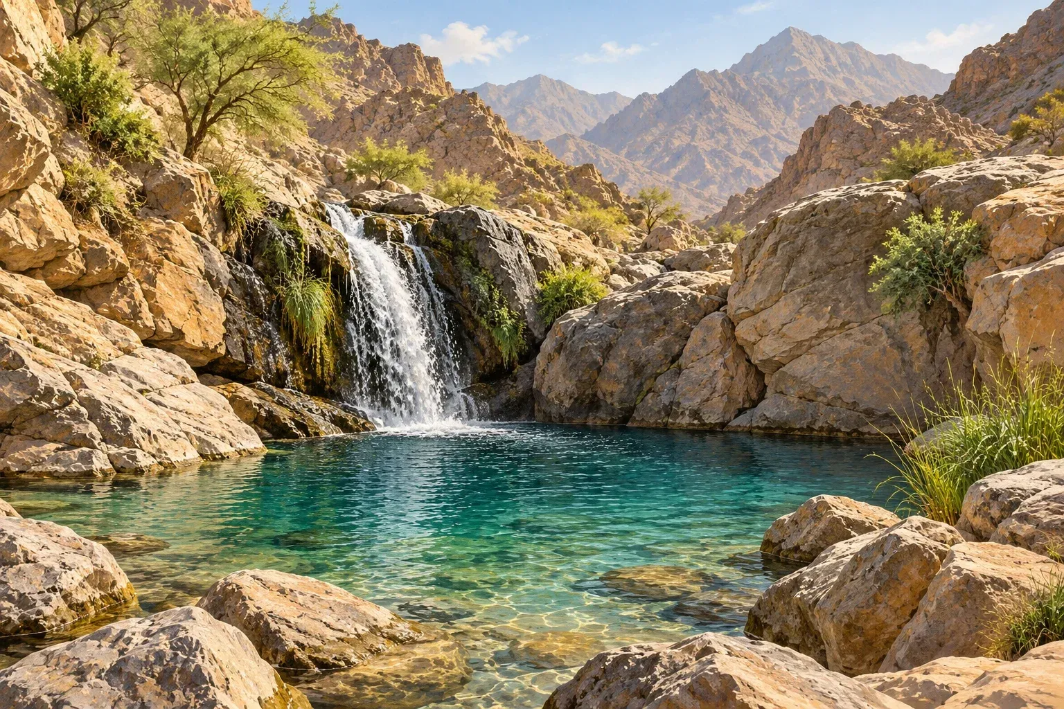 wadi wurayah national reserve — AI illustration
