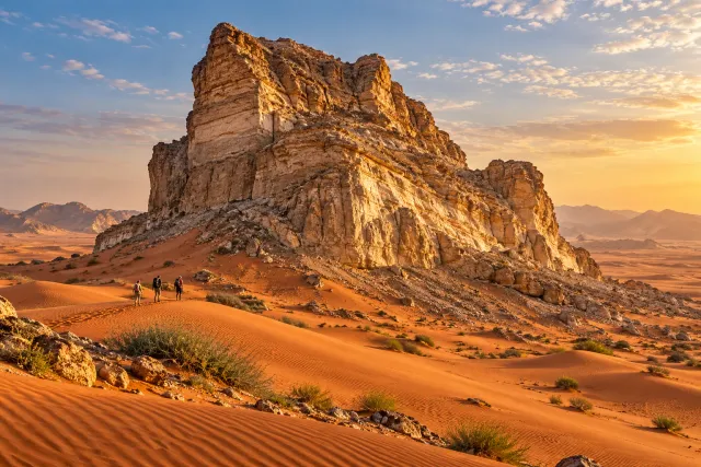 fossil rock & jebel buhais — AI illustration