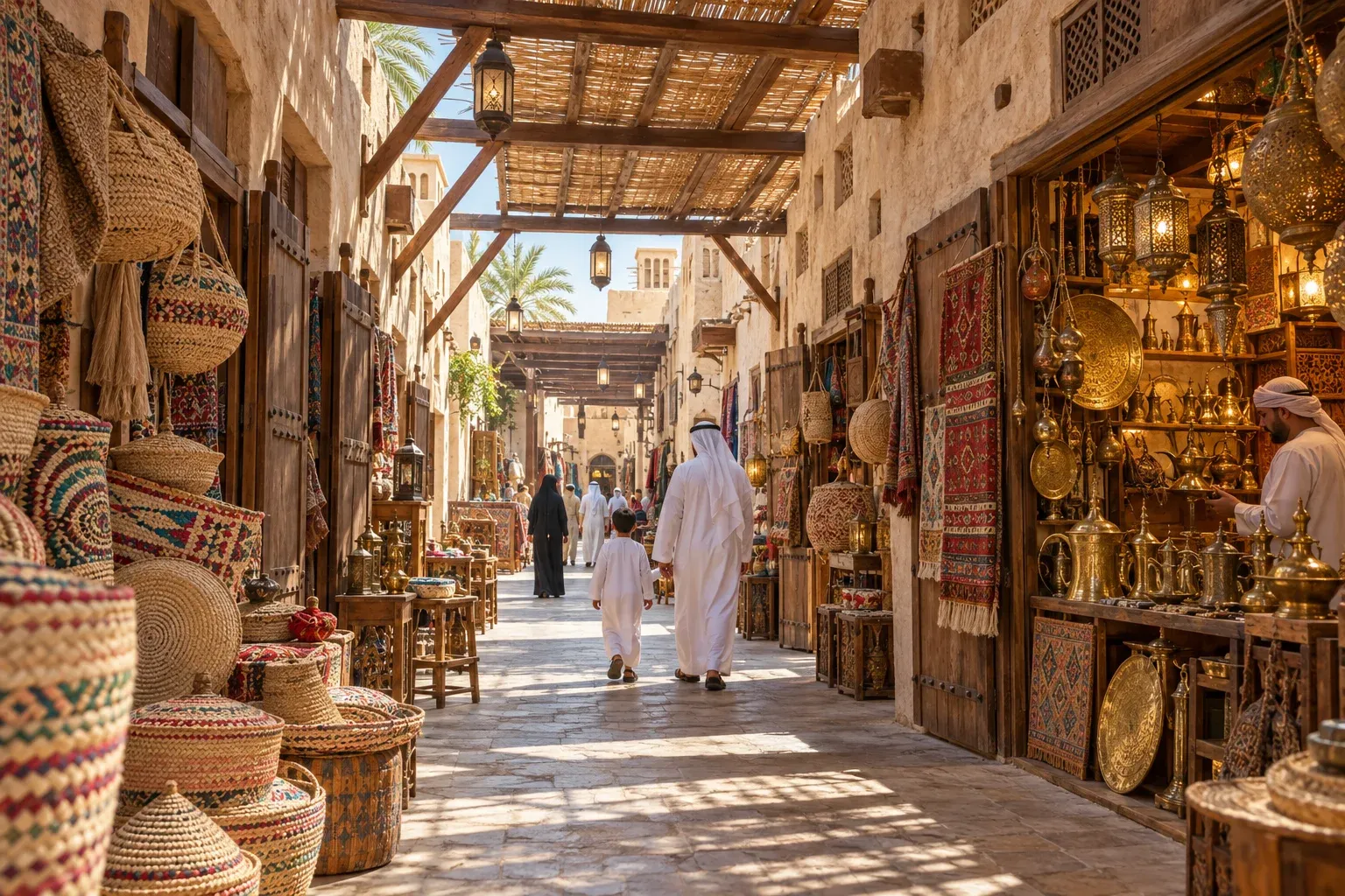 souq al arsah — oldest souk in the uae — AI illustration