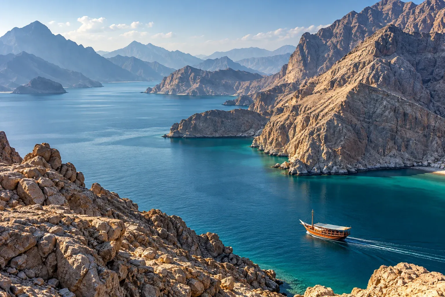 musandam fjords — the norway of arabia — AI illustration
