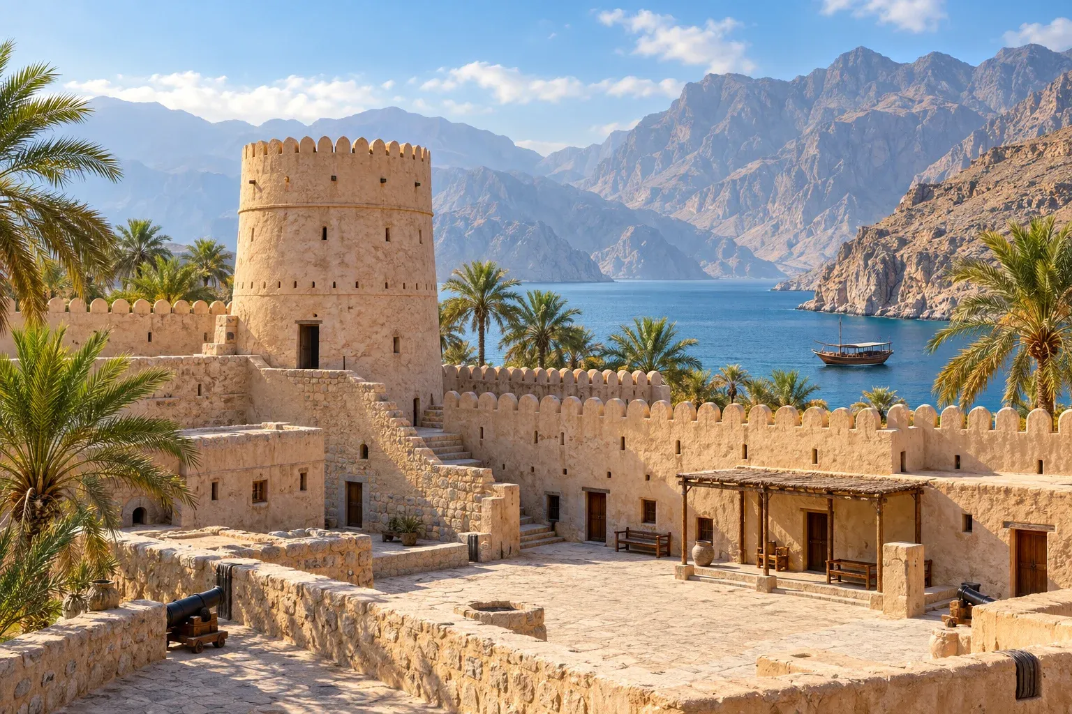 khasab fort & museum — AI illustration