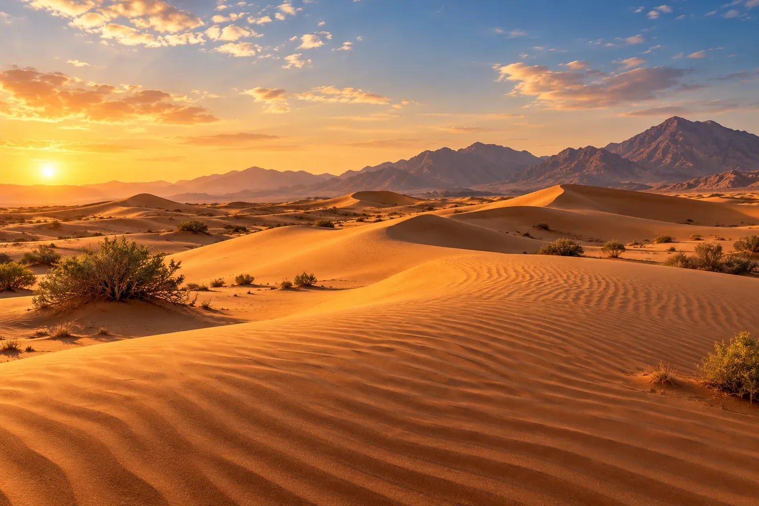 rak inland dunes — completely empty — AI illustration