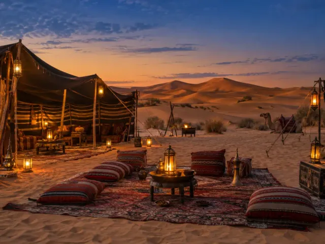Illustrative UAE desert camp