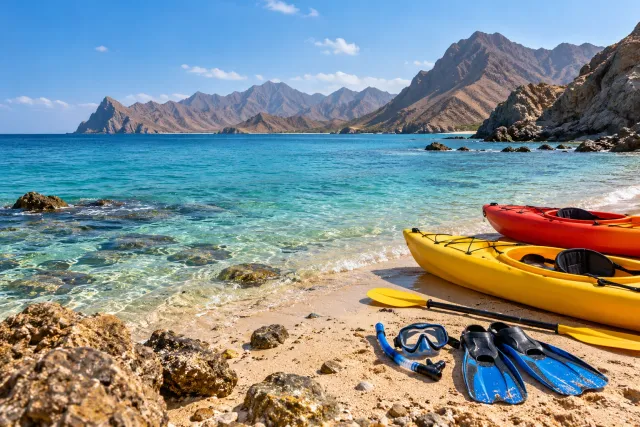 sandy beach (dibba) — AI illustration