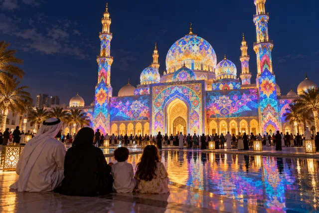 sharjah light festival — AI illustration