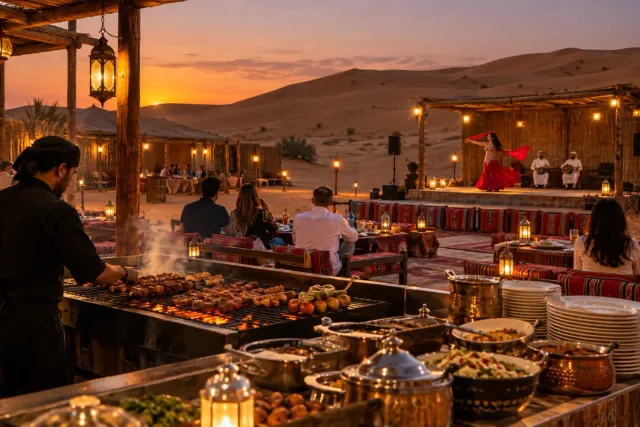 Evening Desert Safari — BBQ dinner & entertainment