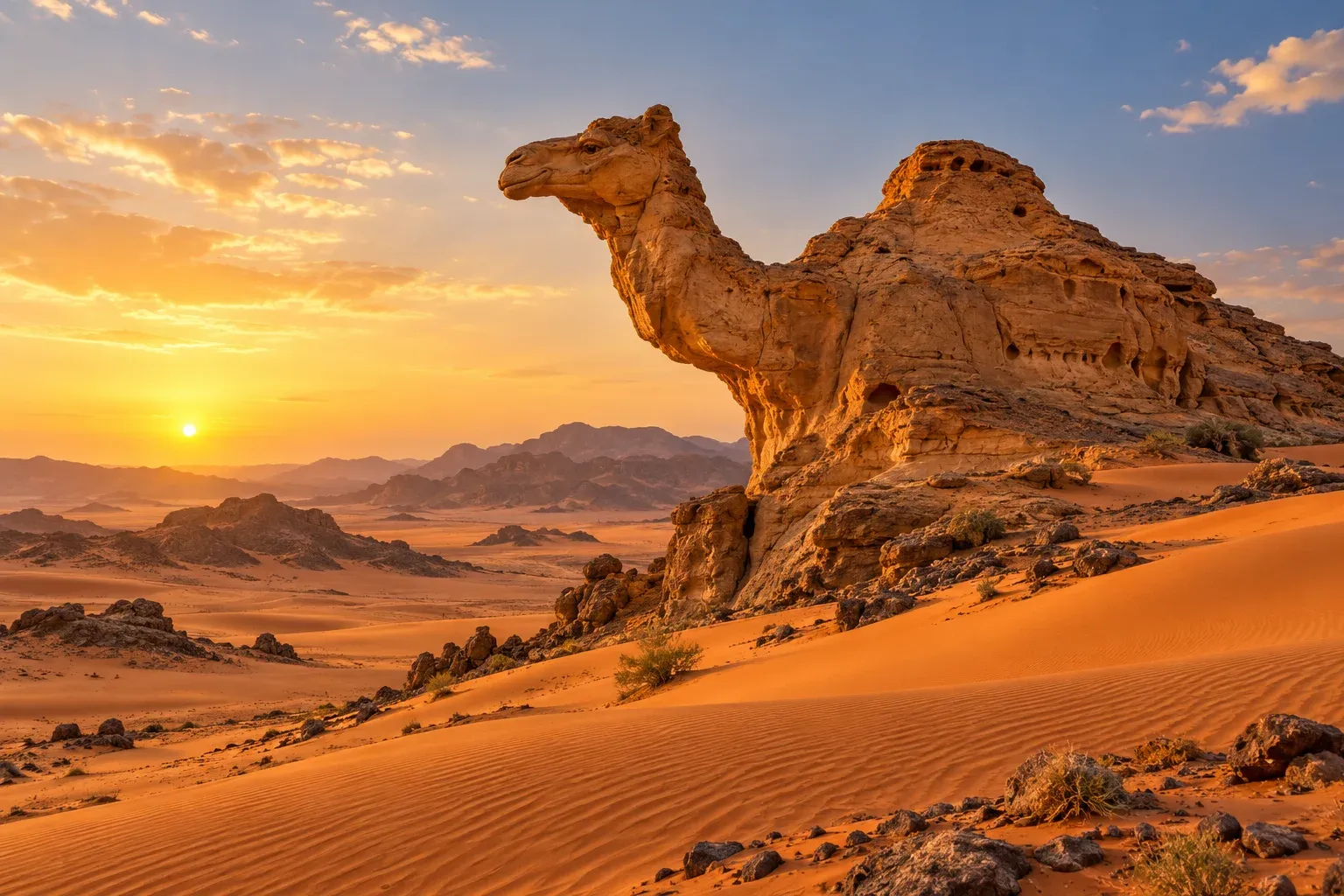 camel rock formation — AI illustration