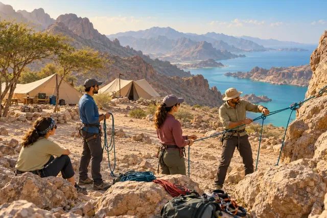 bear grylls explorer camp — AI illustration