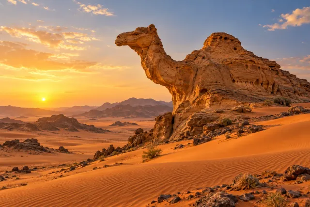 camel rock formation — AI illustration