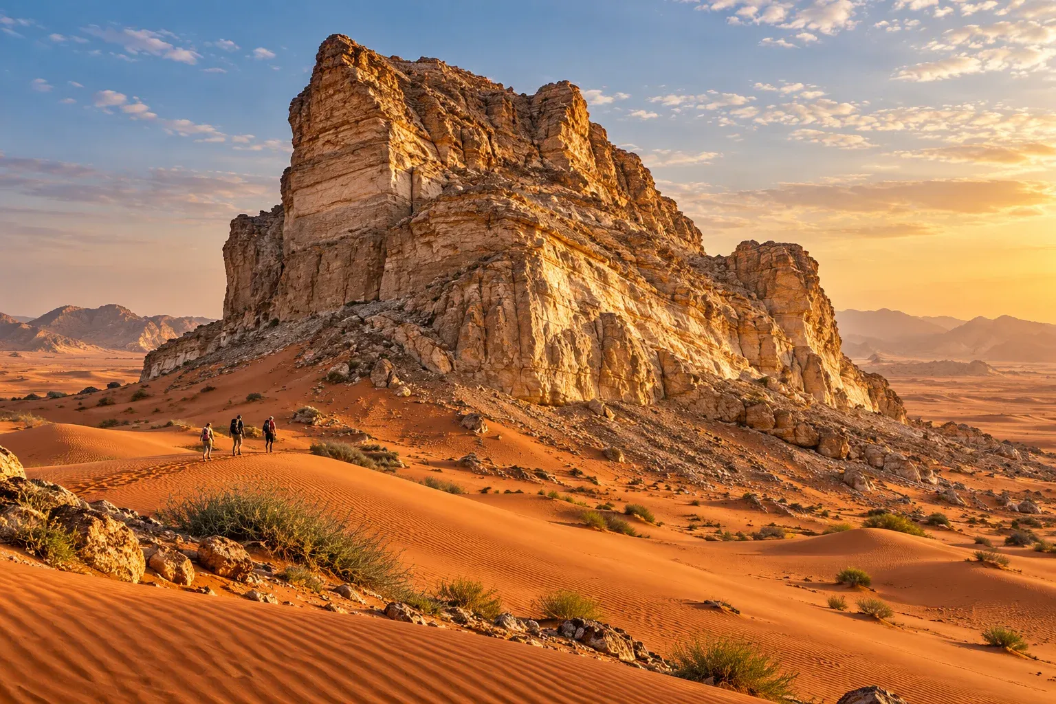 fossil rock & jebel buhais — AI illustration